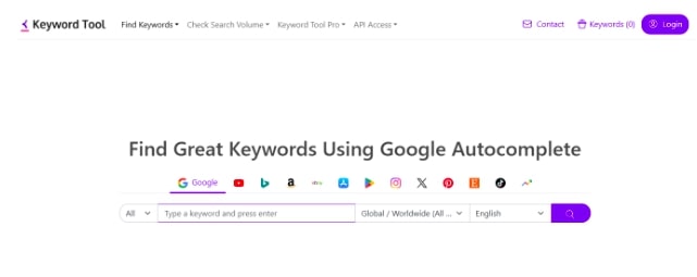 keyword tool used for finding hashtags and keywords for posts