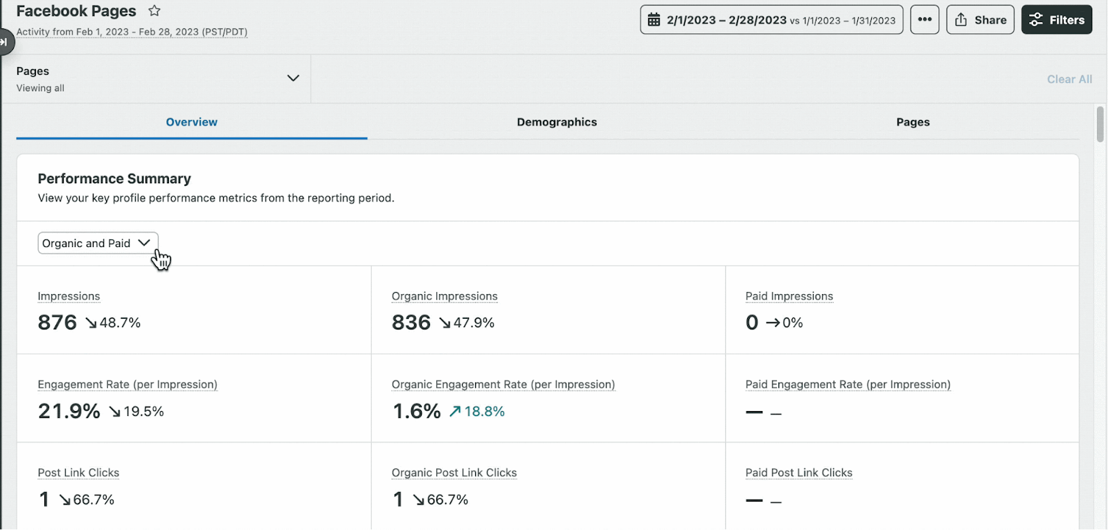 Audience Growth Chart Facebook Pages Report