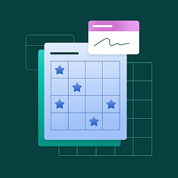 Una representación visual de un sistema de clasificación de redes sociales, en el que se muestra una cuadrícula con calificaciones de estrellas y un espacio que resume la información clave, diseñado para comunicar el rendimiento a la dirección.