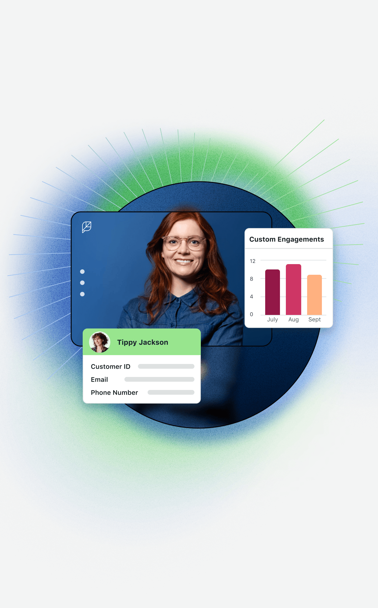 Product UI showing a Sprout Social customer accessing Salesforce CRM case data