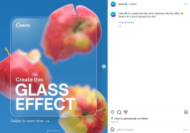An Instagram carousel post from Canva.