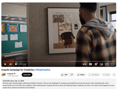 A Crayola YouTube video.