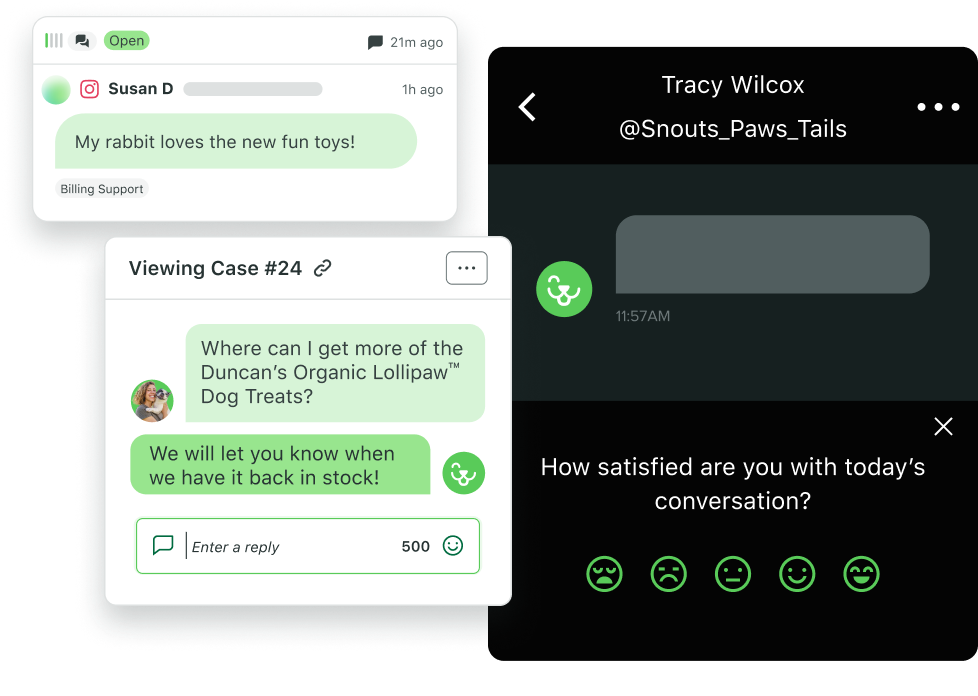 Care by Sprout also helps you build customer satisfaction reports.