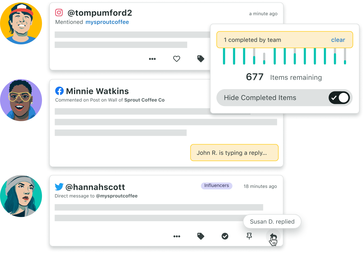 Captura de pantalla del producto de los flujos de trabajo de aprobación avanzados de Sprout disponibles en el editor de Redactar.​​ 