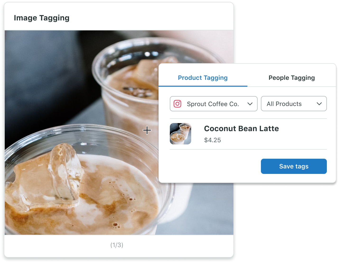 Etiqueta productos en publicaciones de Instagram.
